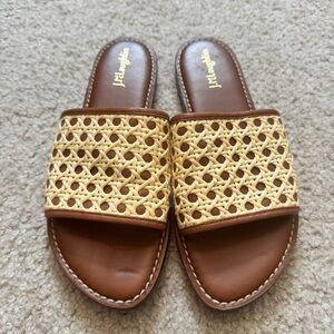 J. McLaughlin Brianna Wicker Flat Sandals